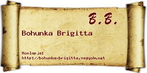 Bohunka Brigitta névjegykártya